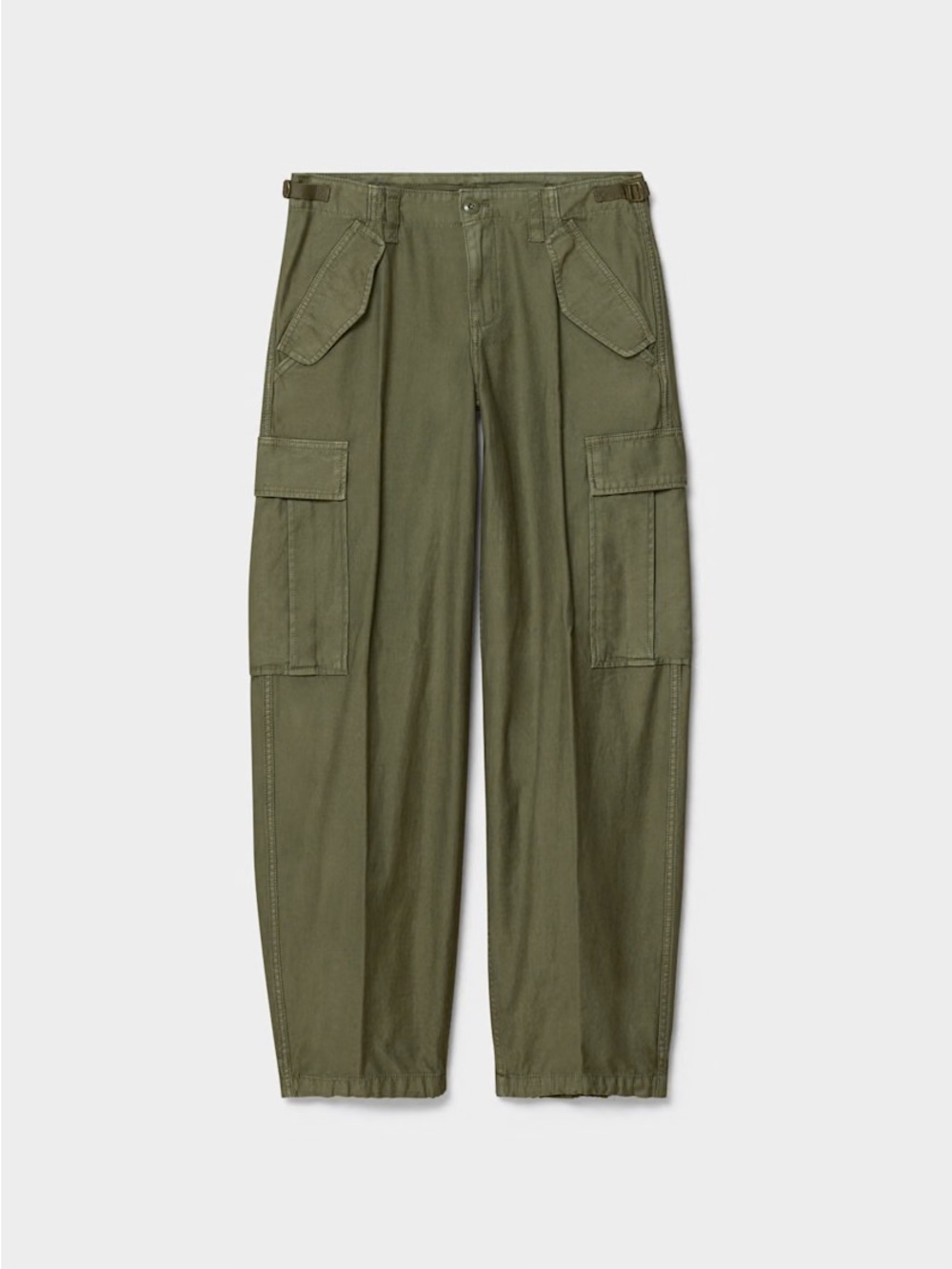 Aritzia TNA Inn Cargo Pant Olive Utility Wide-Leg Size 14
